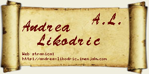 Andrea Likodrić vizit kartica